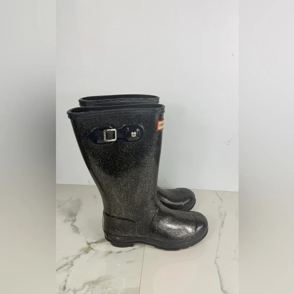 Hunter glitter Black Rain Boots